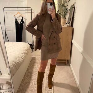 Reformation Winston Plaid Double-Breasted Blazer